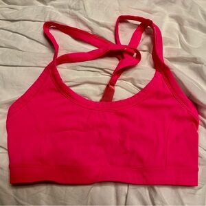 🦩Free People Run Racer Bra M Flamingo Fizz